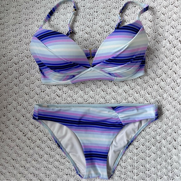 Victoria's Secret Angel Convertible Bikini Top- 32DD- Escape Stripe multicolor - Picture 4 of 11